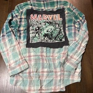 Custom Marvel Flannel Size XL